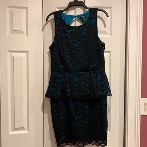 Black and blue dress